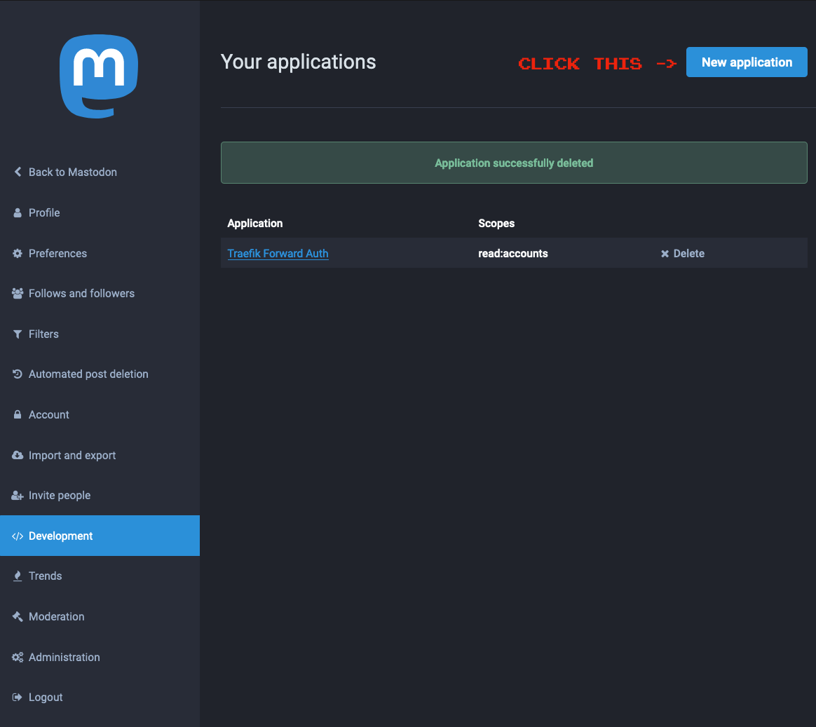 Mastodon admin interface: Development